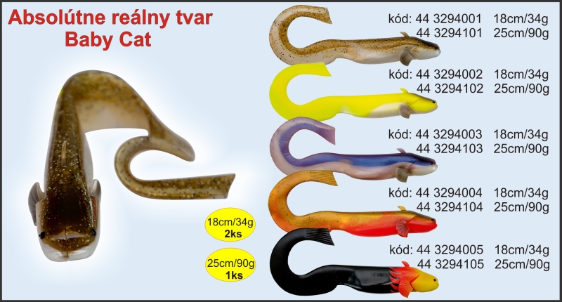 Black Cat twister Baby Cat 18cm/34g/2ks f. flamed black