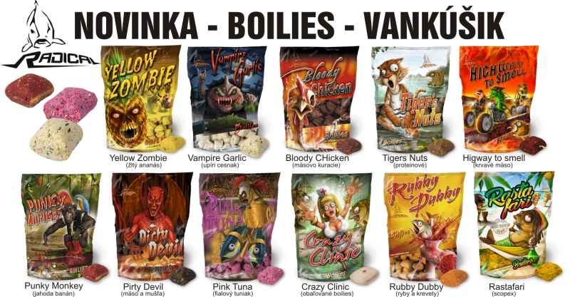 Ochutené vankúšiky 2x2cm - QUANTUM Radical 1kg