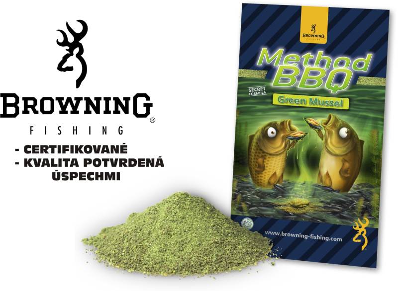 Krmivo Browning BBQ Green Mussel Method Mix 1kg
