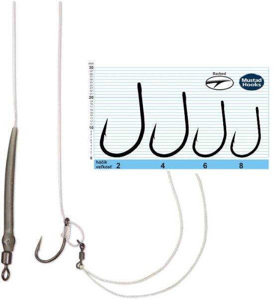 Radical nadväzec Basilisk Sinking Carp Rig - 2ks