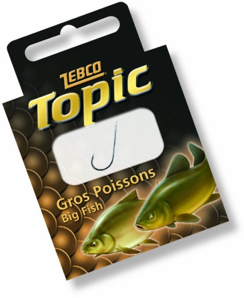 Háčik Topic, Big Fish, priemer 0,12mm, dĺžka 0,5m/10ks