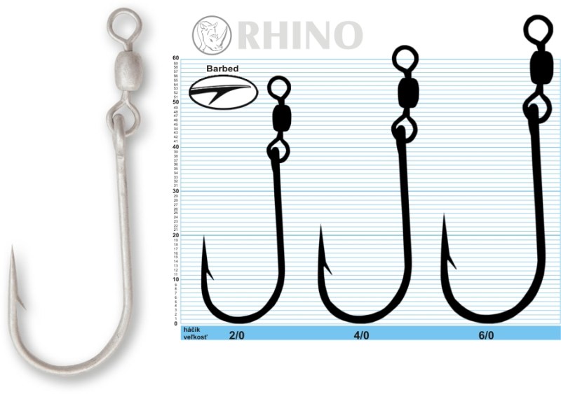 Háčik s obratlíkom Salmon Gripper Rhino