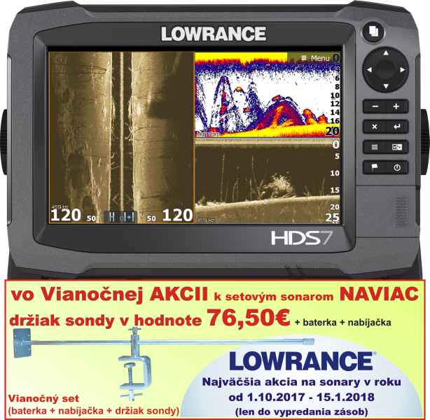 Lowrance HDS 7 Gen3 dotykový sonar+sondy 83/200kHz+3D
