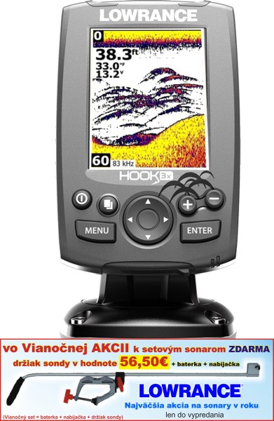 Lowrance Hook-3X sonar, 83/200 EMEA Language Pack - Sonary na ryby