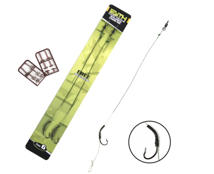 Kombinovaný nadväzec FAITH Combi Rig 2ks + 12 zarážok