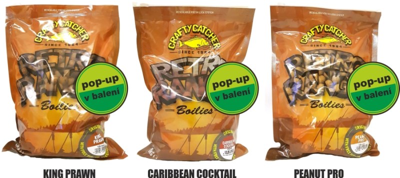 Boilies Retro Range Crafty Catcher 20mm/1kg + pop up