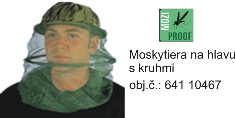 Rybarska Moskytiera na hlavu s rámom