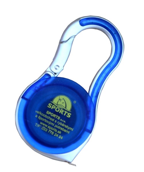 Rybársky meter s karabínou zvinovací - 2m