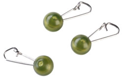 Karabína s prejazdom Feeder Clip beads 10ks - zelený
