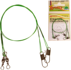 2ks lanko na dravce 30cm/9kg - karabína/obratlík