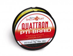 Šnúra Quantum Quattron PTI Braid 300m, žltá