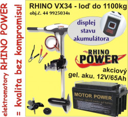 Rhino set-el. motor VX + akumulator 65Ah/12V
