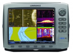 H�bkov� profily zobrazen� na mape sonaru HDS s GPS navig�torom
