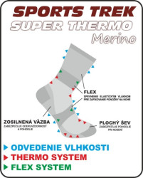 Termo ponožky SPORTS SUPER THERMO Merino