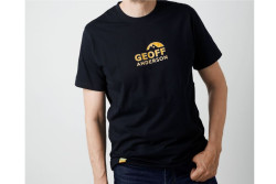 Tri�ko Geoff Anderson Organic Tee �ierne s oran�ov�m logom