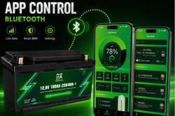  lithiov� baterie LiFePO4 s oh�evem a Bluetooth 5769 IB48200Hb