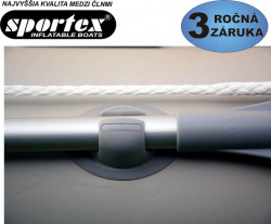 klip na veslo + lano pre vau stabilitu