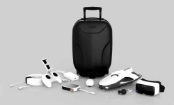  V prepravnom kufrku okrem ponorky Power Ray njdete virtulne okuliare- sonar- zkladn stanicu- ovldanie- napjac kbel- nabjaky