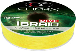 Potápavé šnúry Climax iBraid Dive - 135m - fluo žltá