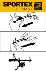 SPORTEX klipsy na prty- 2ks v balen