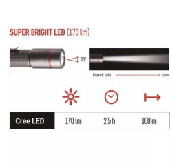 Run baterka CREE LED Ultibright 60 - 170lm
